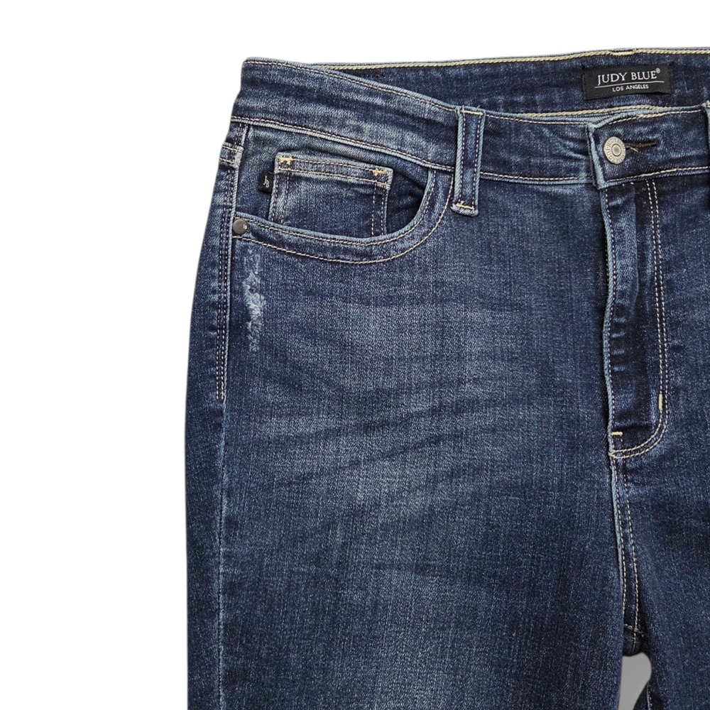 Judy Blue Bootcut Jeans Womens 32 Mid Rise Hand Sand and Destroy Distressed - Picture 3 of 11